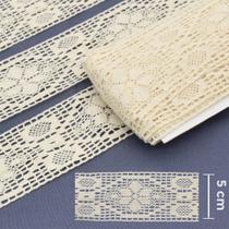 Renda de Algodão ArtePunto RA043 Cru 5,0cm - 10 Metros Renda de Algodão ArtePunto RA043 Cru 5,0cm - 10 Metros