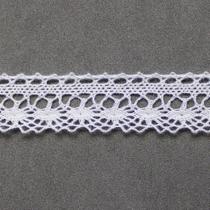 Renda de algodão ref-ra029 cor 001 branco 1,5cm 10 metros artepunto
