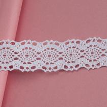 Renda de algodão ref-ra042 cor 001 branco 2,5cm 10 metros artepunto
