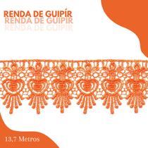 Renda De Guipír Chl-436 - Peça Com 13,7 Metros- Laranja - Nº: 523 - Nybc Renda De Guipír Chl-436 - Peça Com 13,7 Metros- Laranja - Nº: 523 - Nybc