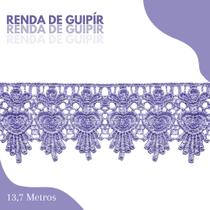 Renda De Guipír Chl-436 - Peça Com 13,7 Metros- Lilás Escuro - Nº: 166 - Nybc