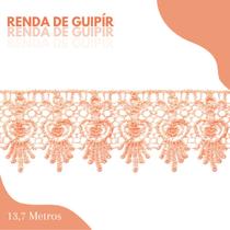 Renda De Guipír Chl-436 - Peça Com 13,7 Metros- Salmão - Nº: 147 - Nybc