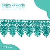 Renda De Guipír Chl-436 - Peça Com 13,7 Metros- Verde Esmeralda - Nº: 539 - Nybc