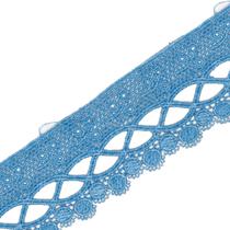 Renda De Guipír Chl-581 - Azul Hortência - Nº: 182- Peça Com 13,7 Metros - Nybc