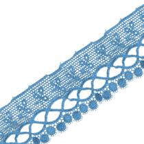 Renda De Guipír Chl-581 - Azul Jens - Nº: 839- Peça Com 13,7 Metros - Nybc