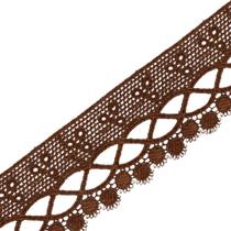 Renda De Guipír Chl-581 - Marrom Havana - Nº: 290- Peça Com 13,7 Metros - Nybc