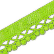 Renda De Guipír Chl-581 - Verde Limão- Nº: 225- Peça Com 13,7 Metros - Nybc