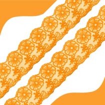 Renda De Guipír Crl-01 - Laranja - Nº: 523 Rolo Com 13,7 Metros - Nybc Renda De Guipír Crl-01 - Laranja - Nº: 523 Rolo Com 13,7 Metros - Nybc