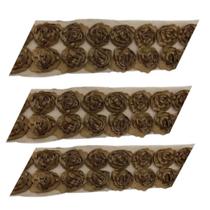 Renda de tule acetinada 5cm cor caramelo metro Renda de tule acetinada 5cm cor caramelo metro