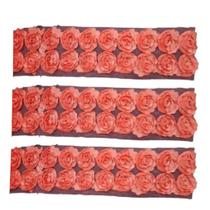 Renda de tule acetinada 5cm cor salmão metro Renda de tule acetinada 5cm cor salmão metro