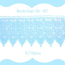 Renda Guipír Azul Bebê - Rolo Com 13,7 Metros - Chl427 - Nybc