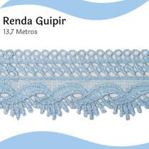 Renda Guipír Azul Bebê - Rolo Com 13,7 Metros - Chl589 - Nybc