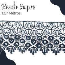 Renda Guipír Azul Marinho - Rolo Com 13,7 Metros - Chl185 - Nybc