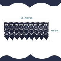 Renda Guipír Azul Marinho - Rolo Com 13,7 Metros Chl427 Nybc