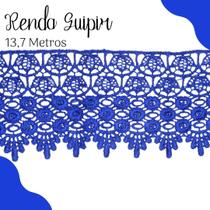 Renda Guipír Azul Royal - Rolo Com 13,7 Metros - Chl185 - Nybc