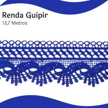 Renda Guipír Azul Royal - Rolo Com 13,7 Metros - Chl589 - Nybc