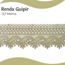 Renda Guipír Bege Areia - Rolo Com 13,7 Metros - Chl589 - Nybc Renda Guipír Bege Areia - Rolo Com 13,7 Metros - Chl589 - Nybc