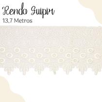 Renda Guipír Bege Natural - Rolo Com 13,7 Metros - Chl185 - Nybc