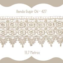 Renda Guipír Bege Natural - Rolo Com 13,7 Metros Chl427 Nybc