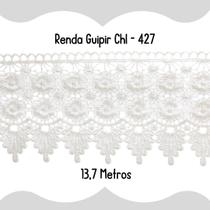 Renda Guipír Branca - Rolo Com 13,7 Metros - CHL427 - brx