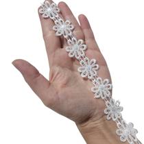 Renda Guipir CHL 207 Larg 2,5cm Branca Véu Ccb e Noiva 1 Mt