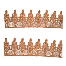 Renda guipir de bico 5cm cor caramelo metro