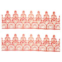 Renda guipir de bico 5cm cor coral metro