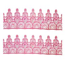 Renda guipir de bico 5cm cor rosa forte metro