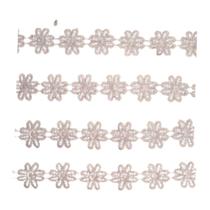Renda guipir de flor 25 mm cor rosé metro Renda guipir de flor 25 mm cor rosé metro
