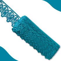 Renda Guipír - Rolo Com 13.7 Metros - Turquesa Escuro - Nº: 349 - Chl-592 Nybc