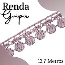 Renda Guipír - Rolo Com 13,7 Metros - Chl005 - Rose - Nº: 135 - Nybc