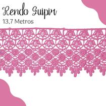 Renda Guipír Rosa Chiclete - Rolo Com 13,7 Metros - Chl185 - Nybc