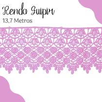 Renda Guipír Rosa Claro - Rolo Com 13,7 Metros - Chl185 - Nybc
