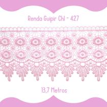 Renda Guipír Rosa Claro - Rolo Com 13,7 Metros Chl427 - Nybc