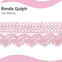 Renda Guipír Rosa Claro - Rolo Com 13,7 Metros - Chl589 - Nybc