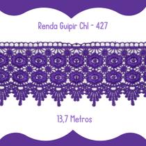 Renda Guipír Roxa - Rolo Com 13,7 Metros - CHL427 - brx