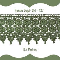Renda Guipír Verde Boldo - Rolo Com 13,7 Metros - Chl427 - Nybc Renda Guipír Verde Boldo - Rolo Com 13,7 Metros - Chl427 - Nybc