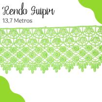 Renda Guipír Verde Folha - Rolo Com 13,7 Metros - Chl185 - Nybc