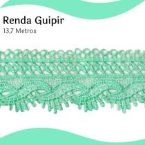 Renda Guipír Verde Mar - Rolo Com 13,7 Metros - Chl589 - Nybc