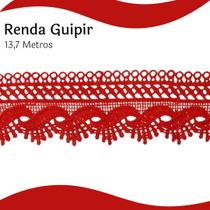 Renda Guipír Vermelha - Rolo Com 13,7 Metros - Chl589 - Nybc Renda Guipír Vermelha - Rolo Com 13,7 Metros - Chl589 - Nybc