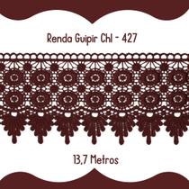Renda Guipír Vinho Escuro - Rolo Com 13,7 Metros Chl427 Nybc