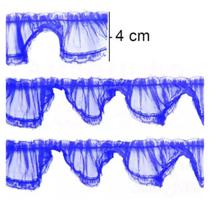 Renda jabot 4cm cor 11 azul royal metro