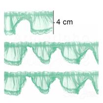 Renda jabot 4cm cor 15 verde bandeira metro Renda jabot 4cm cor 15 verde bandeira metro