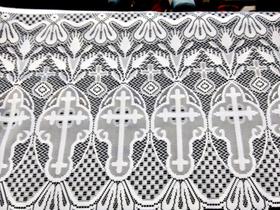 Renda Litúrgica Cruz Sagrada 60 Cms Larg Com 5 Metros Compr Renda Litúrgica Cruz Sagrada 60 Cms Larg Com 5 Metros Compr