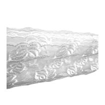 Renda microtule 8 cm cor branco metro Renda microtule 8 cm cor branco metro