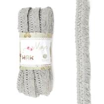 Renda Mista MYR119 25mm by Millyta 10 Metros - Cinza Dream