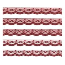 Renda najar n2 cor 29 bordô peça c/50 metros