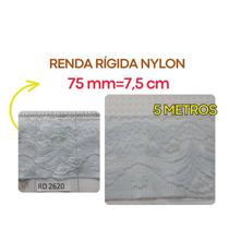 Renda Rígida Poliamida 20mm 37mm 50mm 100mm Várias larguras Nylon RNylon Renda Rígida Poliamida 20mm 37mm 50mm 100mm Várias larguras Nylon RNylon