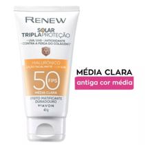 Renew Protetor Solar Advance Avon FPS 50 ou 70 - Contem 40g Invisivel ou com cor de base Renew Protetor Solar Advance Avon FPS 50 ou 70 - Contem 40g Invisivel ou com cor de base