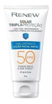 Renew Solar Advance Matte Hialurônico Fps 50 Avon Renew Solar Advance Matte Hialurônico Fps 50 Avon